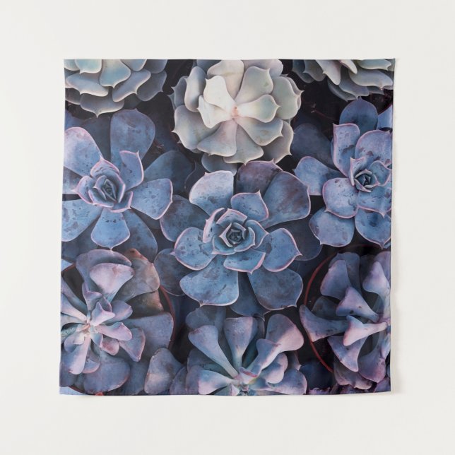 Grey succulents tapestry (Front)