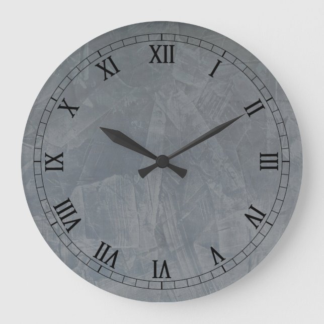 Grey Suede Large Clock (Front)