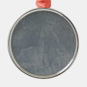 Grey Suede Metal Ornament