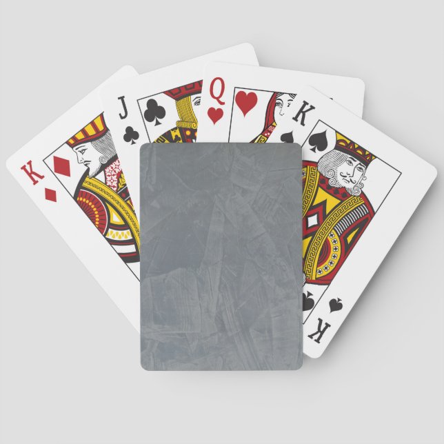 Grey Suede Playing Cards (Back)