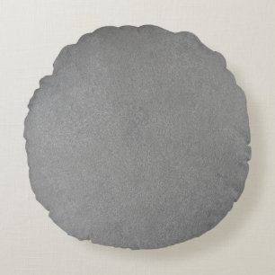 GREY SUEDE ROUND CUSHION