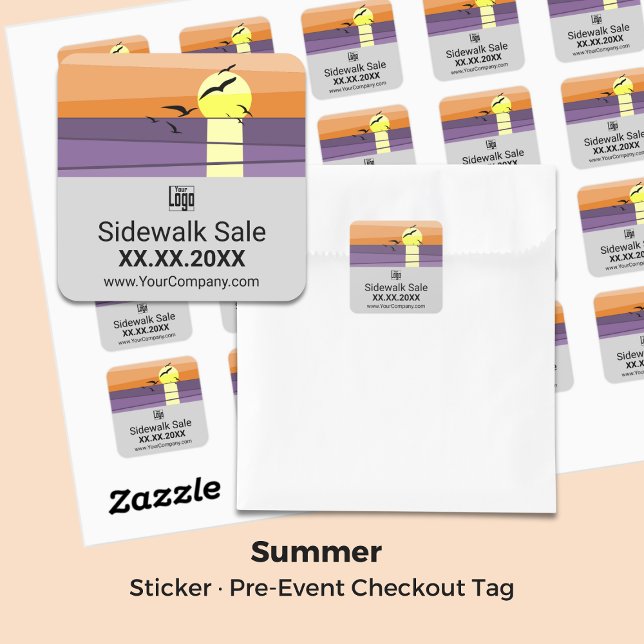 Grey Sunset Stylised · Summer Sale Label (Gray Sunset Stylized · Summer Sale Label)