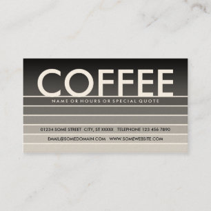 grey swatch COFFEE Business Card