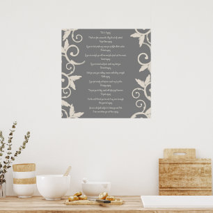 Grey Swirl Do It Anyway Poster
