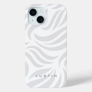 Grey Swirl Pattern iPhone 15 Case