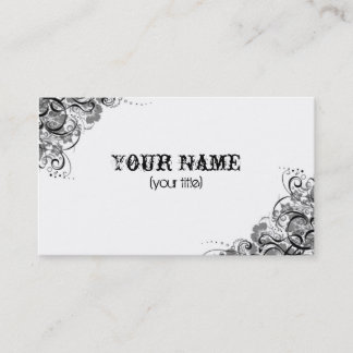 grey swirls business card