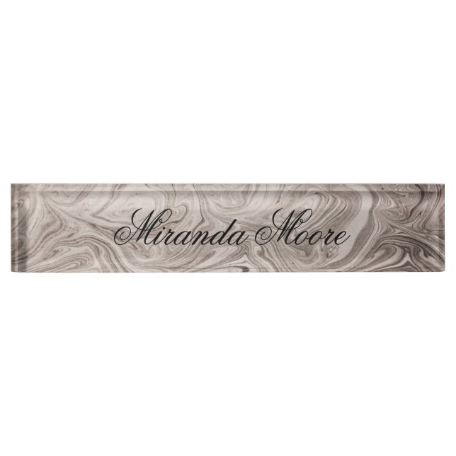 Grey swirls nameplate (Front)