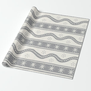 Grey Swirlstripes Wrapping Paper
