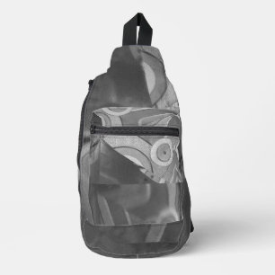 Grey Symmetrical Sling Bag