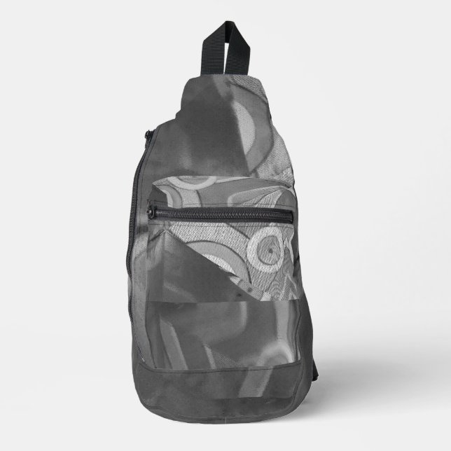 Grey Symmetrical  Sling Bag (Front)