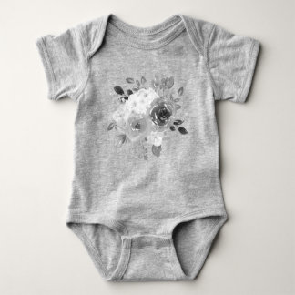 grey t-shirt baby bodysuit