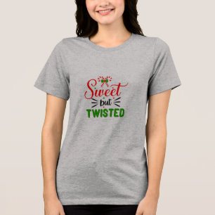 Grey T shirt half sleeve sweet but twisted
