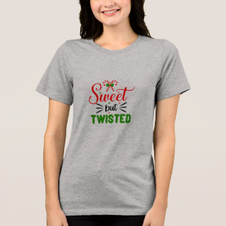 Grey T shirt half sleeve sweet but twisted