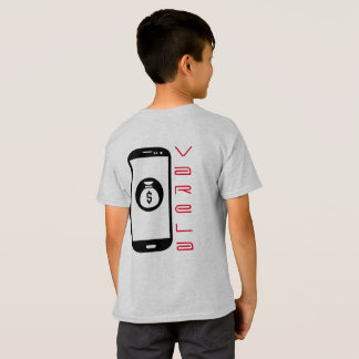 Grey T shirt with smiling faces on it