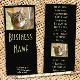 Grey Tabby Close Up Photograph Rack Card