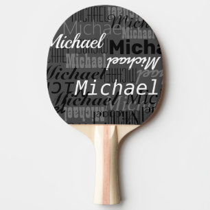  grey table-tennis player name cool ping pong paddle