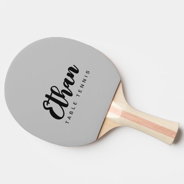 Grey Table-Tennis Script Name Ping-Pong paddle (Side)