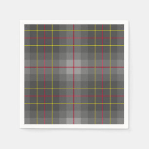 Grey Tartan Paper Napkins