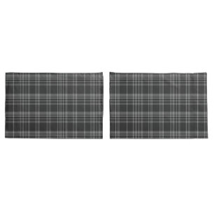 Grey Tartan Scottish Pattern Pillowcase