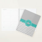 Grey Teal Chevron