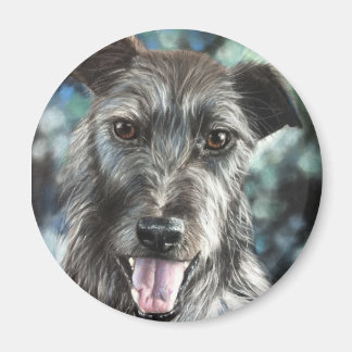 Grey terrier dog puppy magnet