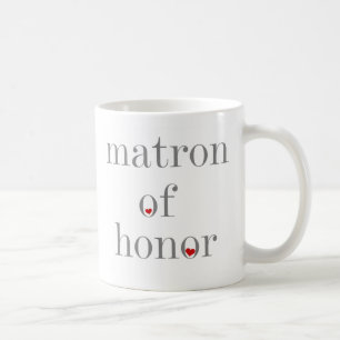 Grey Text Matron of Honour Coffee Mug