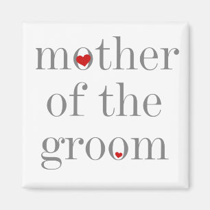 Grey Text Mother of Groom Magnet