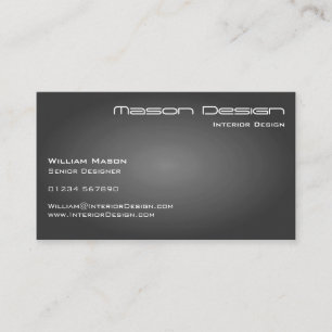 Grey Text Only Modern Minimalistic Business Card