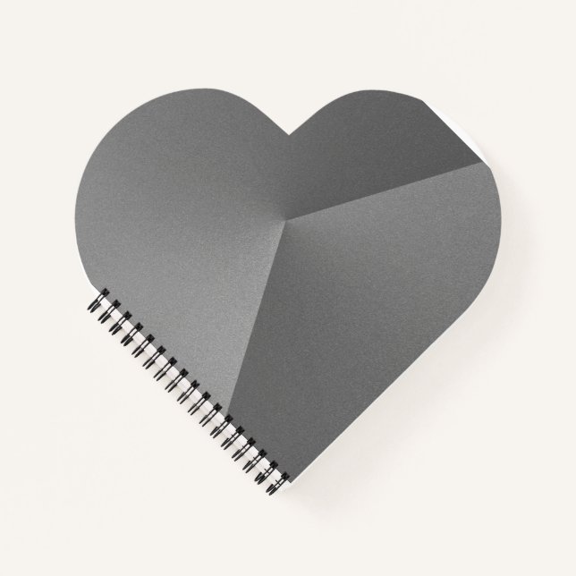 Grey Textured Abstract Corner Notebook (Front)