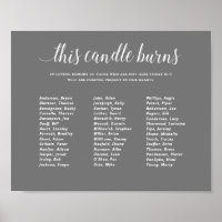 Grey This Candle Burns School Reunion Memorial