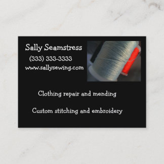 Grey thread business card