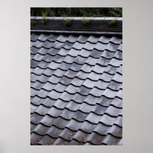 Grey Tiled Roof Poster