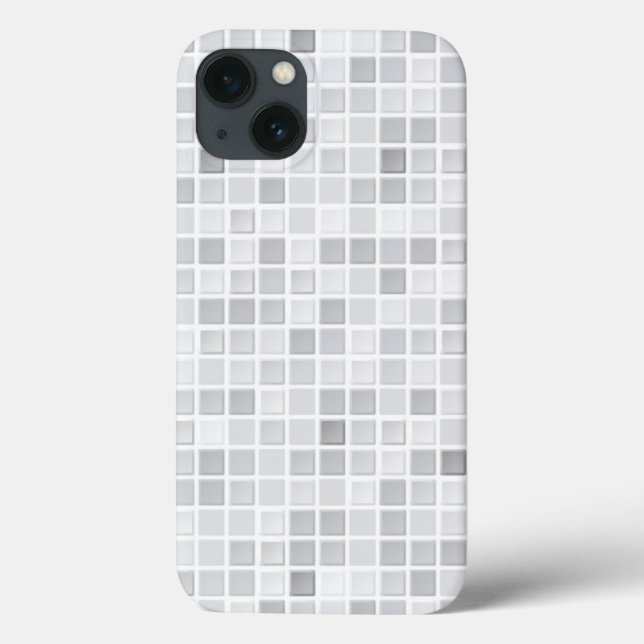 Grey Tiles Pattern Case-Mate iPhone Case (Back)