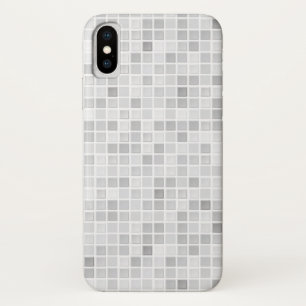 Grey Tiles Pattern iPhone X Case