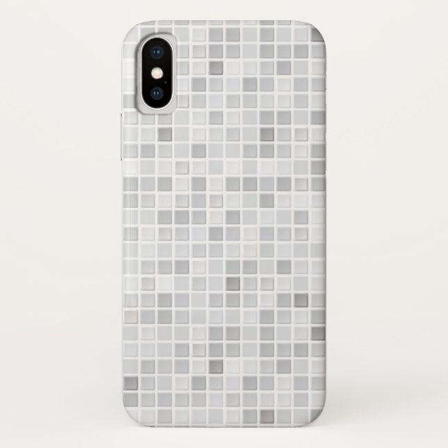 Grey Tiles Pattern Case-Mate iPhone Case (Back)