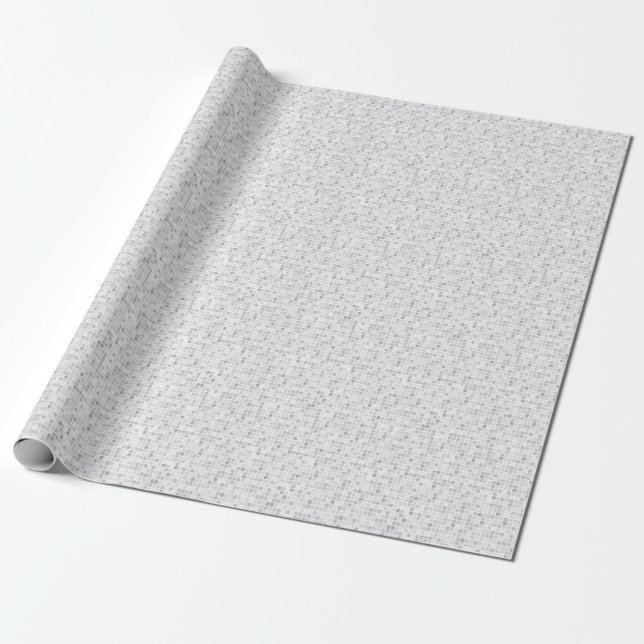 Grey Tiles Pattern Wrapping Paper (Unrolled)