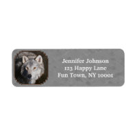 Grey Timber Wolf Face
