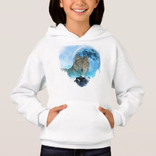 Grey Timber Wolf Full Moon Escape