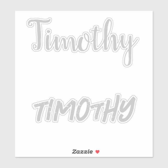 Grey Timothy Name,  (Sheet)