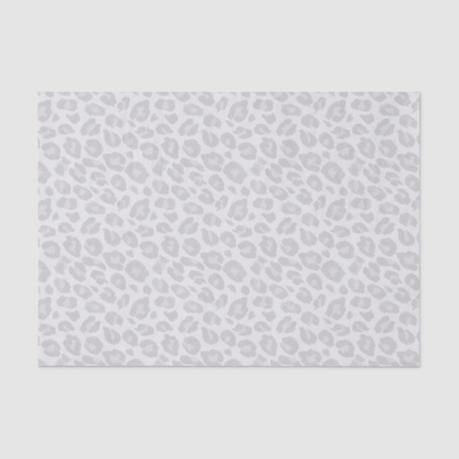 Grey Tonal Leopard Print Tissue Paper (Front)