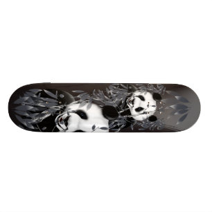Grey Tone Panda Skateboard