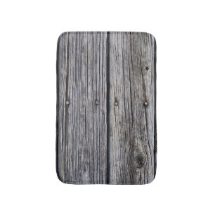 Grey-Toned Barn Wood-Board effect Photo Sample Bath Mat