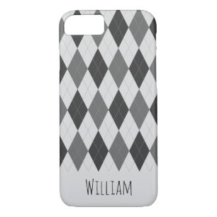 Grey Tones Argyle Pattern iPhone 7/8 Case