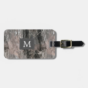Grey Tones Marble Pattern Luggage Tag