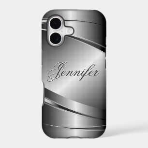 Grey Tones Stainless Steel Metalli Look- Monogram