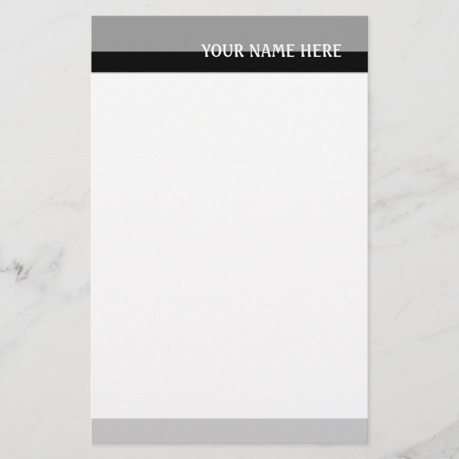 Grey Tones Stationery (Front)