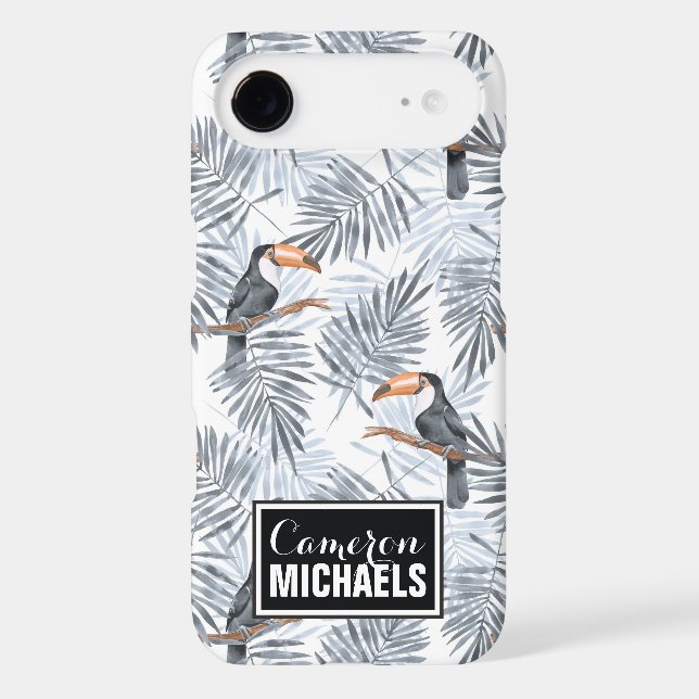 Grey Toucan | Add Your Name Case-Mate iPhone Case (Back)