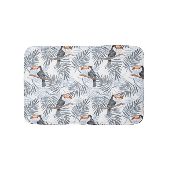 Grey Toucan Bath Mat (Front)