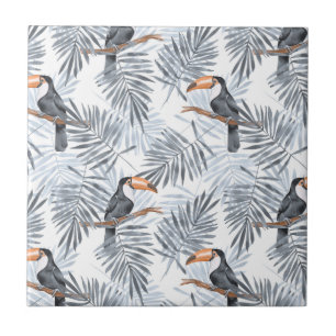 Grey Toucan Ceramic Tile