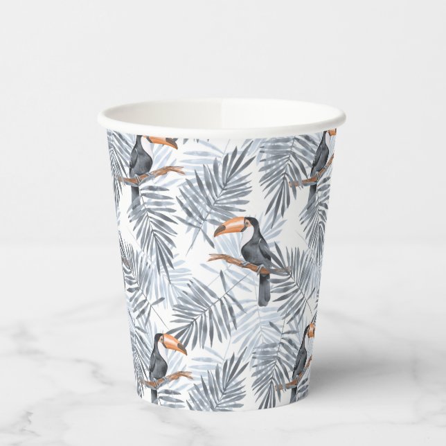 Grey Toucan Paper Cups (Left)